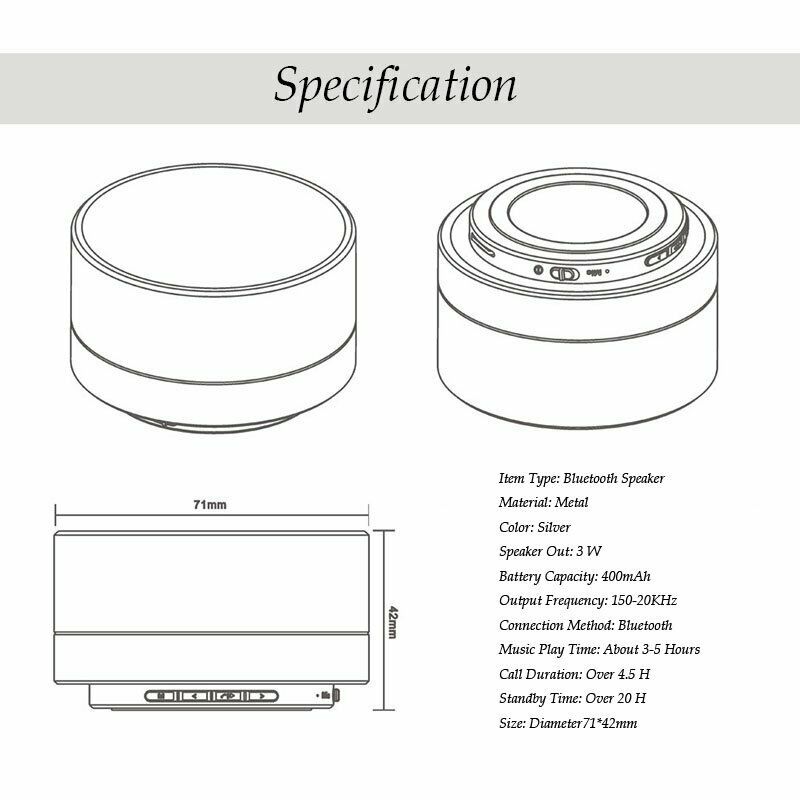 Bluetooth Speakers Portable Wireless Speaker Music Stereo Handsfree Rechargeable (Pink) V462-MD-98-04
