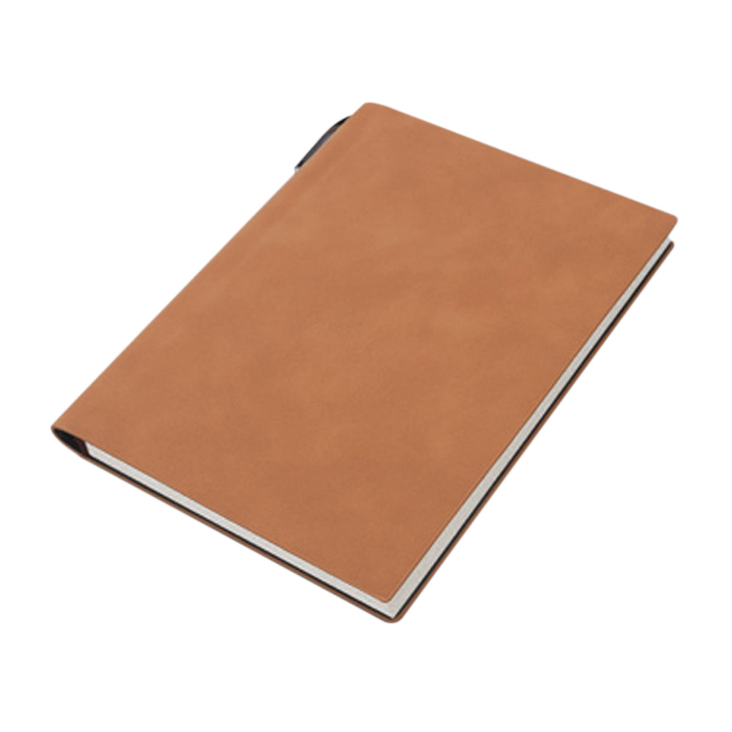 A5 200 Pages Fashion Glued PU Leather Cover Journal Travel Notebook Travellers Diary(Brown) V462-P-17-03