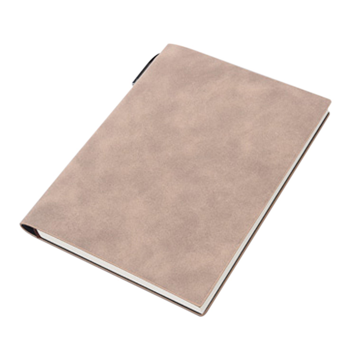 A5 200 Pages Fashion Glued PU Leather Cover Journal Travel Notebook Travellers Diary(Khaki) V462-P-17-04