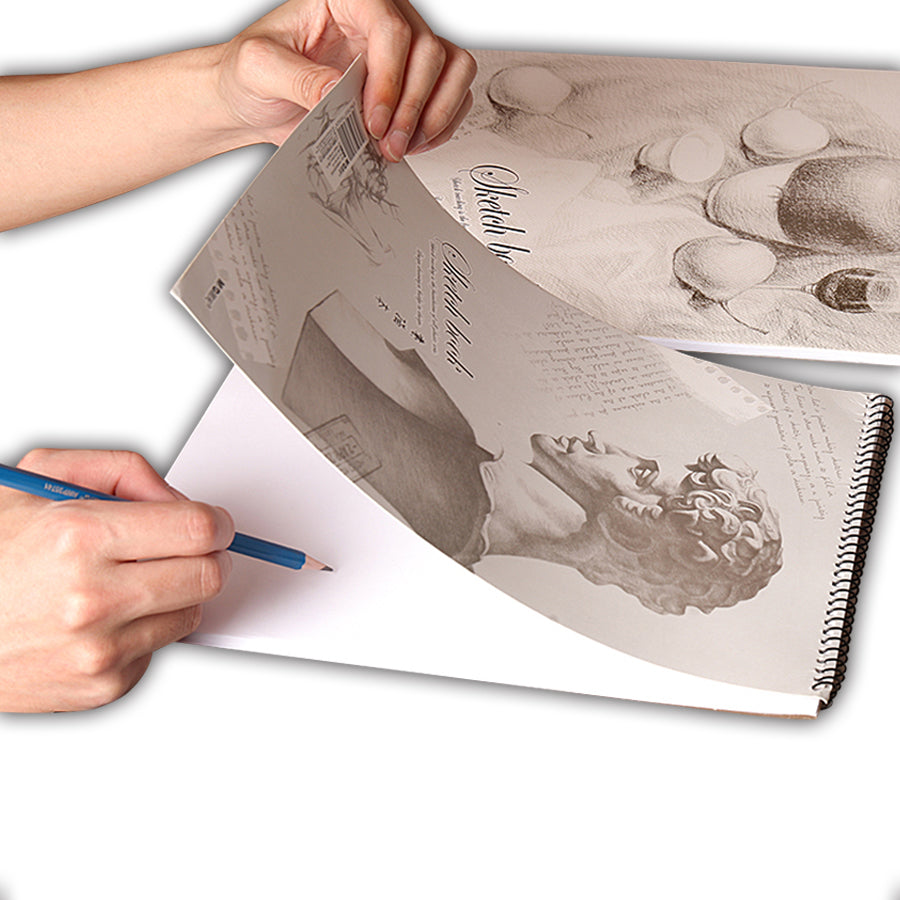 Sketch Pad 40 Sheets Artist Drawing Painting Art Paper with Thick Baseboard(28.7*20.8cm) V462-P-46-01