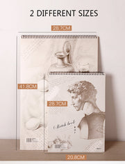 Sketch Pad 40 Sheets Artist Drawing Painting Art Paper with Thick Baseboard(28.7*20.8cm) V462-P-46-01
