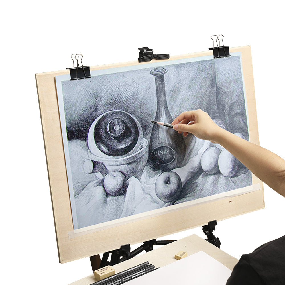 4K Solid Wood Drawing Board Easel Indoor Painting Table Sketching Drawing Tool V462-SP-58-01