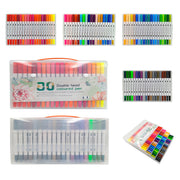 60 Unique Colors Double Head Acid- Free Non-Toxic Coloured Pens V462-SP-69-01