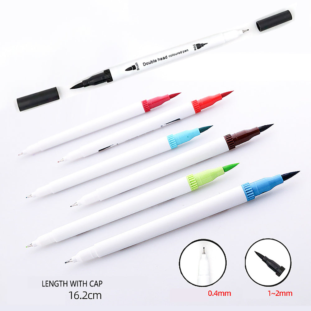 60 Unique Colors Double Head Acid- Free Non-Toxic Coloured Pens V462-SP-69-01