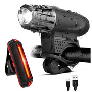 Rechargeable LED Bicycle Light USB Waterproof Cycle Headlight-Taillight Combinations V462-T-01-01
