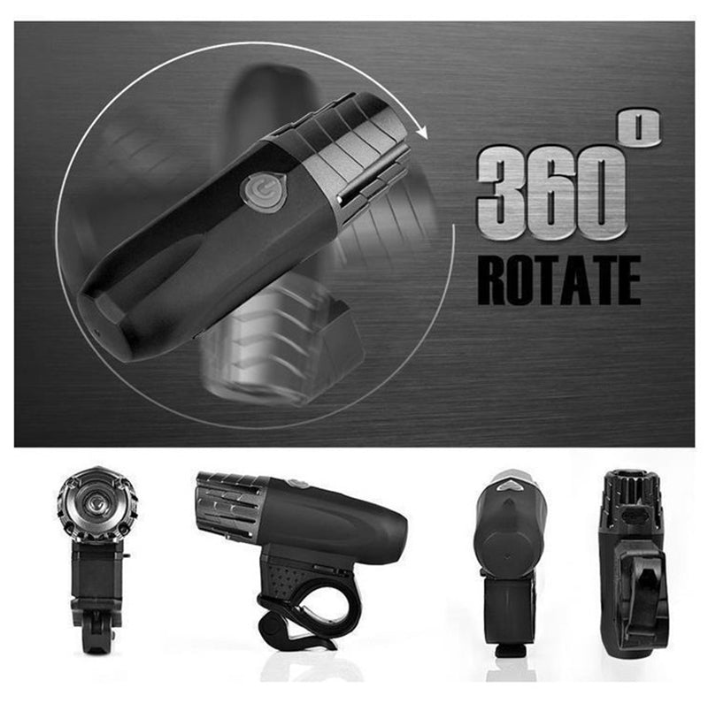 Rechargeable LED Bicycle Light USB Waterproof Cycle Headlight-Taillight Combinations V462-T-01-01