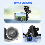 Automatic Clamping 15W Wireless Car Fast Charger Mount 2in1 Car Phone Holder V462-TA-100-01
