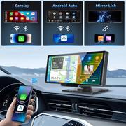 10.26" Wireless Apple Android Carplay Dual Dash Cam Front Rear Camera with 64G Card V462-TA-102-01