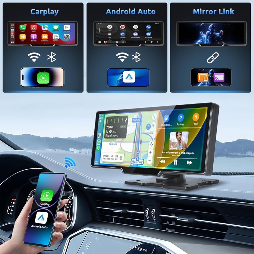 10.26" Wireless Apple Android Carplay Dual Dash Cam Front Rear Camera with 64G Card V462-TA-102-01