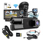 WIFI 3 Channels Dash Cam 1080P Full HD Car Dashcam with Hardwire Kit and 32GB Card V462-TA-104-01