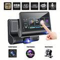 Front and Rear Triple Lens Dash Cam 1080P HD 4-inch touch screen wide-angle lens V462-TA-105-01