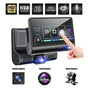 Front and Rear Triple Lens Dash Cam 1080P HD 4-inch touch screen wide-angle lens V462-TA-105-01
