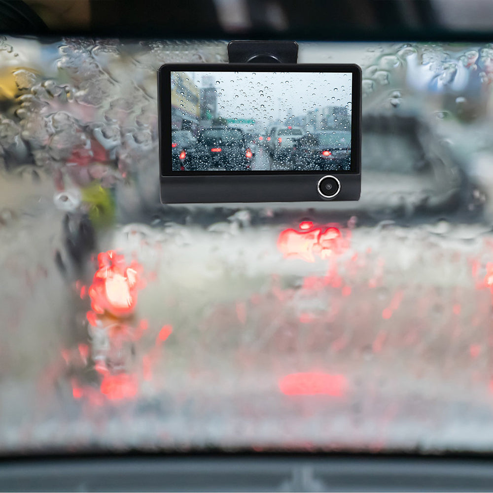 Front and Rear Triple Lens Dash Cam 1080P HD 4-inch touch screen wide-angle lens V462-TA-105-01