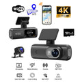 4K Front and Rear Dual Dash Cam WiFi GPS Car Camera with 64GB SD Card V462-TA-106-01