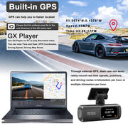 4K Front and Rear Dual Dash Cam WiFi GPS Car Camera with 64GB SD Card V462-TA-106-01