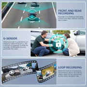 4K Front and Rear Dual Dash Cam WiFi GPS Car Camera with 64GB SD Card V462-TA-106-01