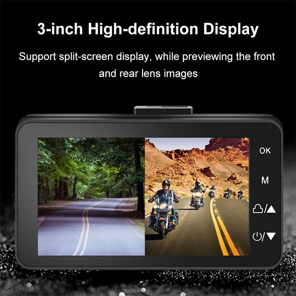 3inch LCD HD Dual Camera Motorcycle DVR Video Driving Recorder With 32G Card V462-TA-107-01