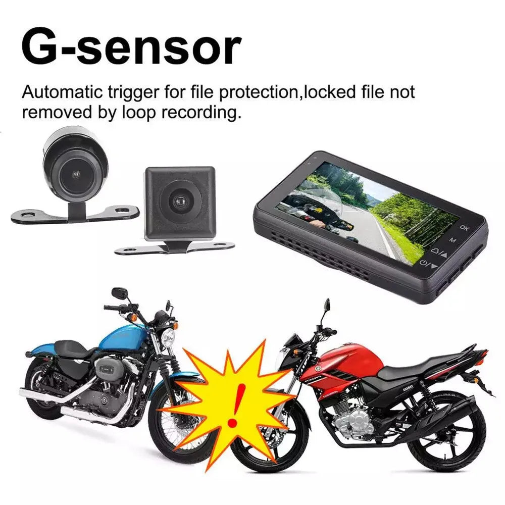 3inch LCD HD Dual Camera Motorcycle DVR Video Driving Recorder With 32G Card V462-TA-107-01