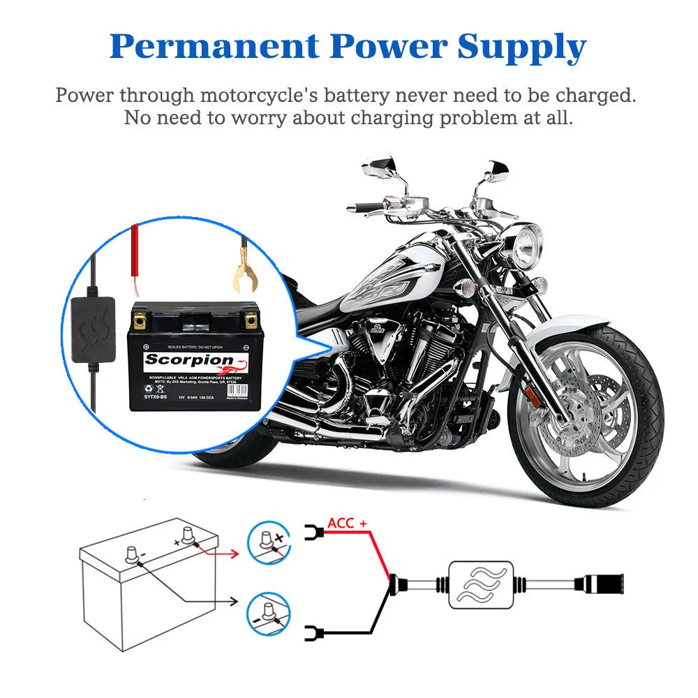 3inch LCD HD Dual Camera Motorcycle DVR Video Driving Recorder With 32G Card V462-TA-107-01