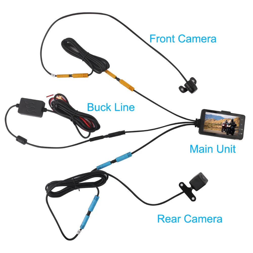3inch LCD HD Dual Camera Motorcycle DVR Video Driving Recorder With 32G Card V462-TA-107-01