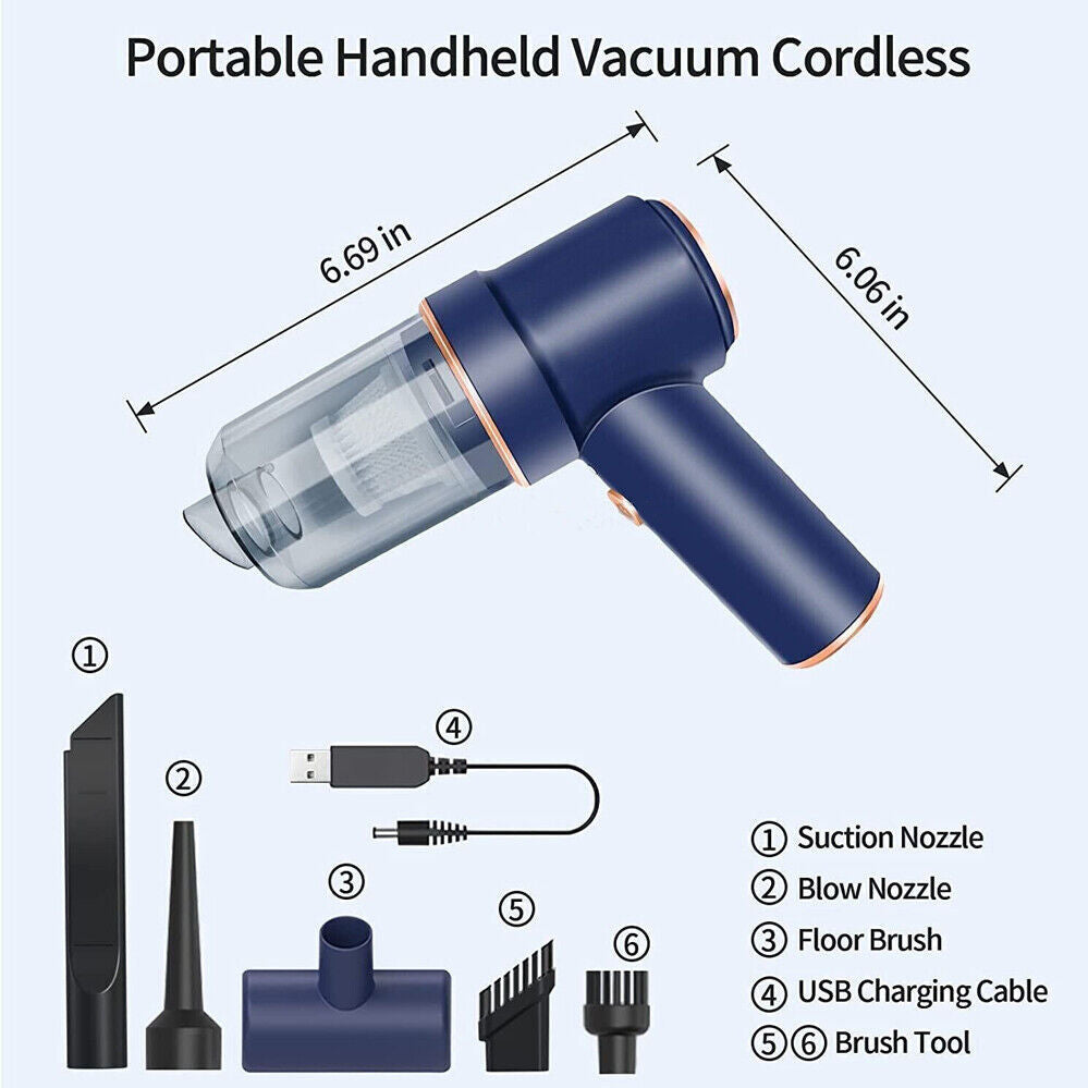 Portable Vacuum Cleaner Car Air Duster Handheld Cordless Home Car Dust Blower V462-TA-109-01