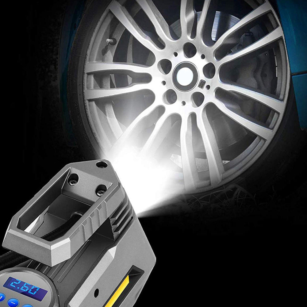 Portable Digital Car Air Compressor Tire Inflator With Emergency Flashlight V462-TA-110-01