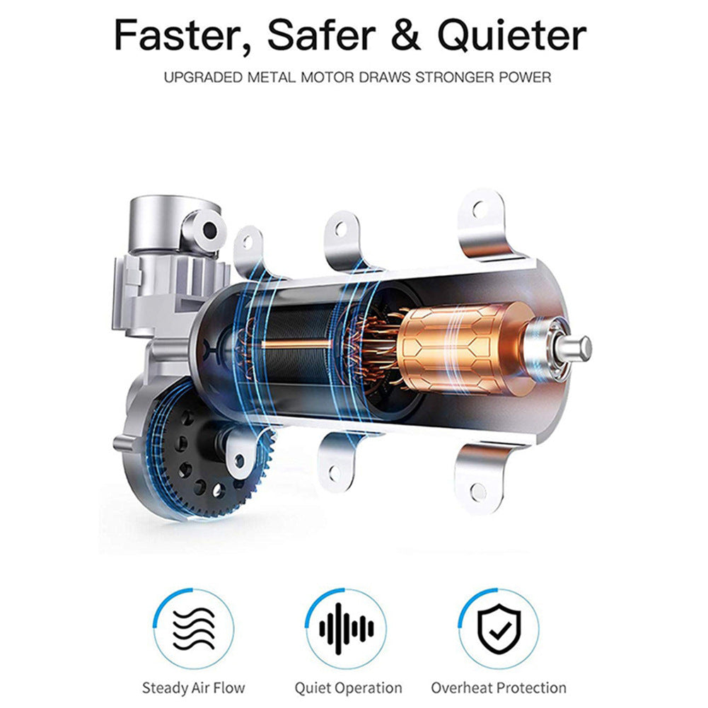Portable Digital Car Air Compressor Tire Inflator With Emergency Flashlight V462-TA-110-01