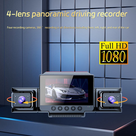 4-Channel 360 degrees Panoramic 1080P HD Dash Cam Comes With 32GB TF Card V462-TA-114-01