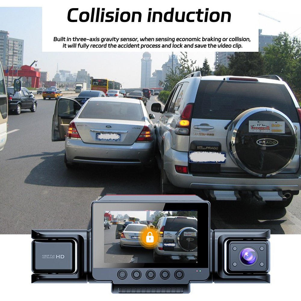 4-Channel 360 degrees Panoramic 1080P HD Dash Cam Comes With 32GB TF Card V462-TA-114-01