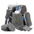 Car Cleaning Sponge Towel Brushe Set 9Pcs Car Wash Kits Cleaning Tools Set V462-TA-116-01