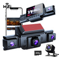 4 Channel 5G WiFi Dashcam FHD 1080P 170 degrees Wide Angle G-Sensor with 64GB Card V462-TA-117-01