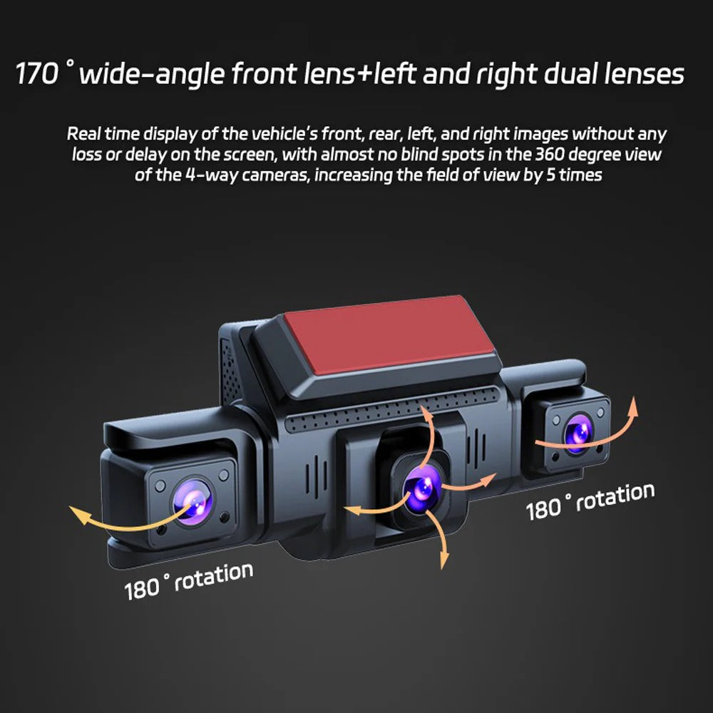 4 Channel 5G WiFi Dashcam FHD 1080P 170 degrees Wide Angle G-Sensor with 64GB Card V462-TA-117-01