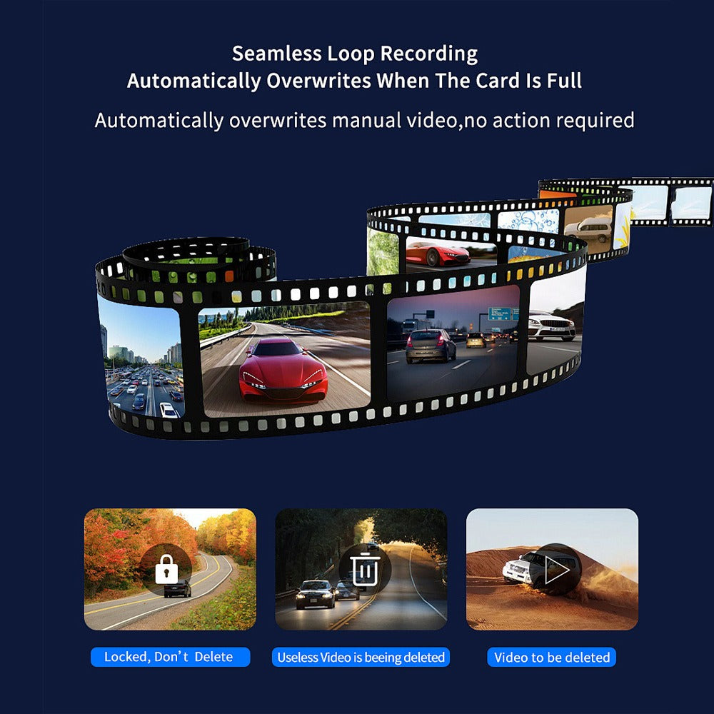 4K+2.5K Dual Dash Cam with WiFi GPS ADAS, Front and Rear Car Camera Recorder with 32GB Card V462-TA-118-01