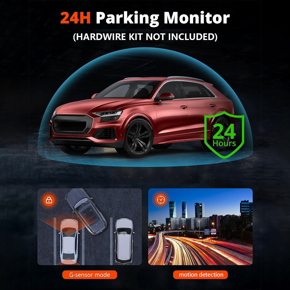 4K+2.5K Dual Dash Cam with WiFi GPS ADAS, Front and Rear Car Camera Recorder with 32GB Card V462-TA-118-01