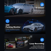 4K Wifi Dash Cam Front, 1080P In-Car Rear Dual Recording with GPS 64GB Card V462-TA-120-01