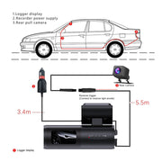 4K WiFi Car Dash Cam Dual Lens Wide Angle IPS Screen Night Vision Recording with 32GB Card V462-TA-122-01