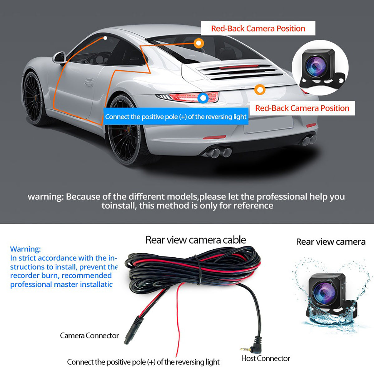10" 4K Mirror Dash Cam, 2K Rear Camera, WiFi GPS ADAS BSD, Stream Media, 64GB Included V462-TA-123-01