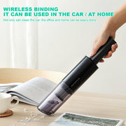 Wireless Charge 6000Pa Suction Powerful Portable Car Vacuum Cleaner Home Duster(White) V462-TA-77-02