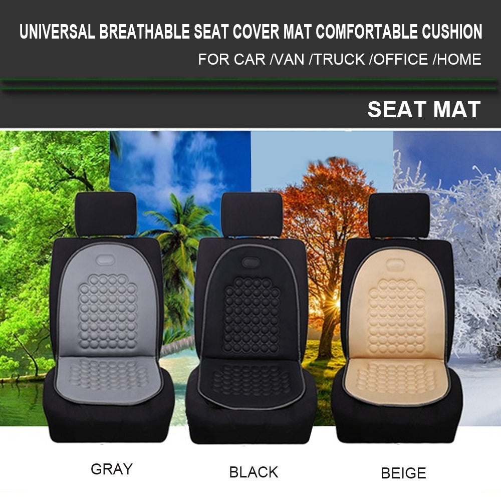 2Pack Universal Breathable Car Seat Pad Cover Mat Comfortable Chair Cushion (Beige) V462-TA-85-03