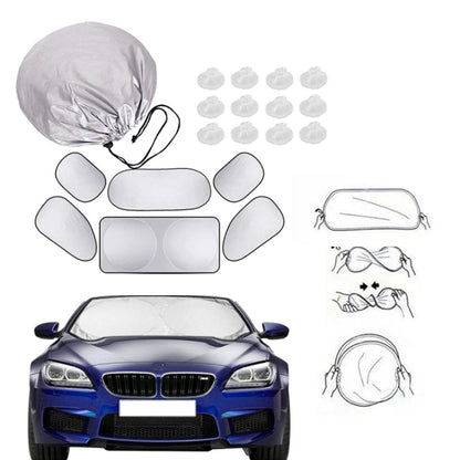Set of 6 Auto Front Rear Windshield Side Window Sun Shade Car Visor Cover Block V462-TA-88-01