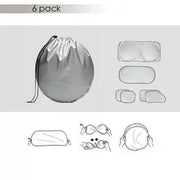 Set of 6 Auto Front Rear Windshield Side Window Sun Shade Car Visor Cover Block V462-TA-88-01