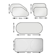 Set of 6 Auto Front Rear Windshield Side Window Sun Shade Car Visor Cover Block V462-TA-88-01