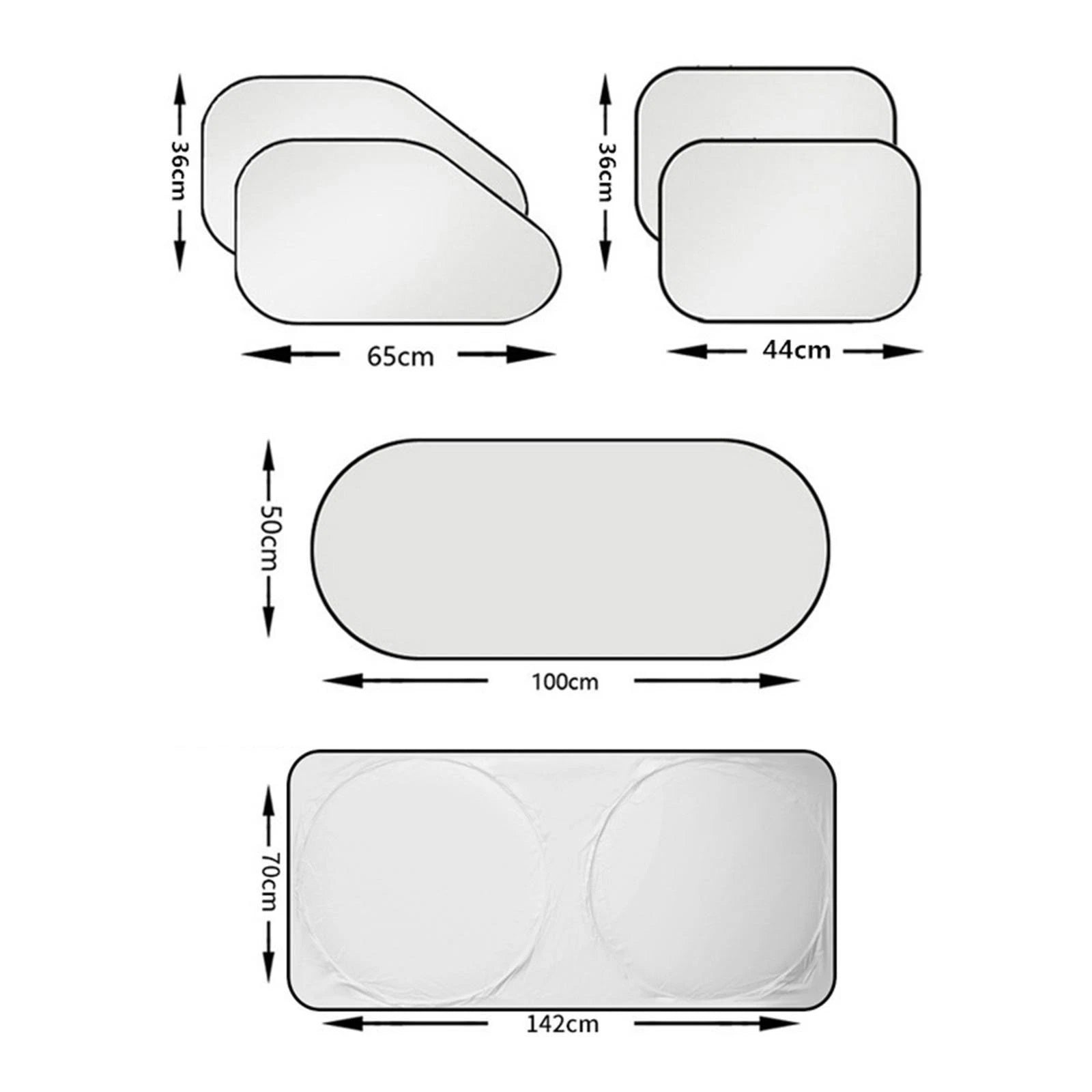 Set of 6 Auto Front Rear Windshield Side Window Sun Shade Car Visor Cover Block V462-TA-88-01