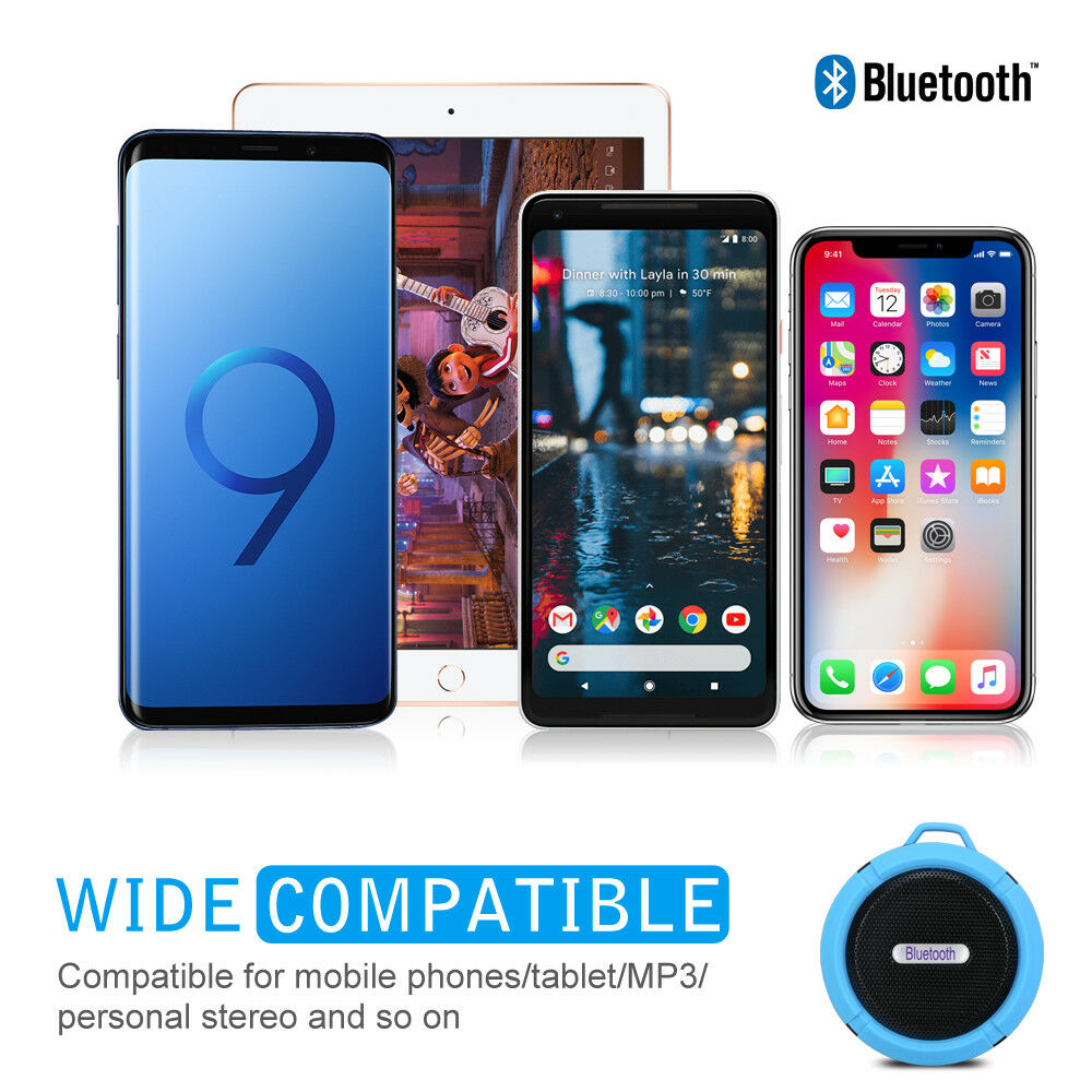 Portable Waterproof Wireless Mini Bluetooth Music Speaker (Blue) V462-TO-25-03