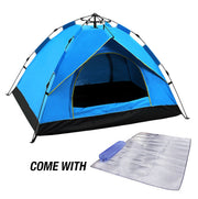 Waterproof Automatic Camping Tent 3-4 Person Come with Moisture Proof Pad(Blue) V462-TO-27-01