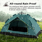 Waterproof Automatic Camping Tent 3-4 Person Come with Moisture Proof Pad(Blue) V462-TO-27-01