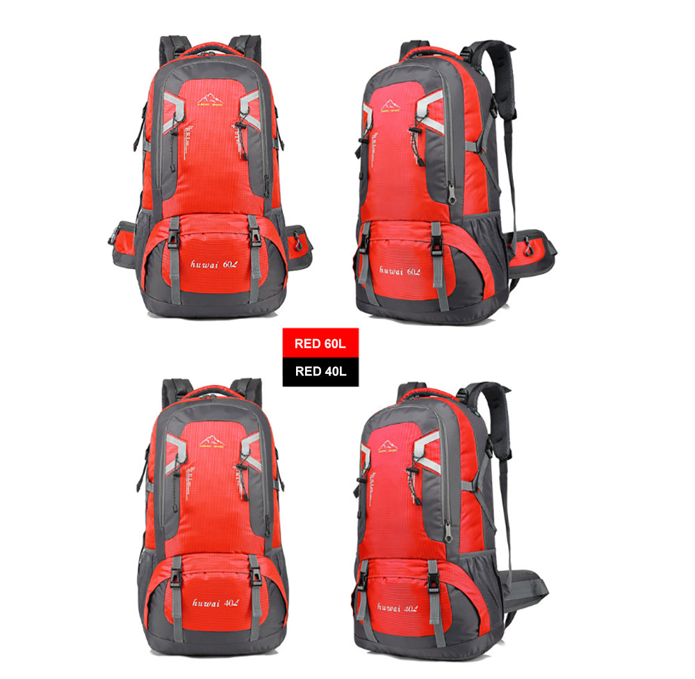 60L Waterproof Outdoor Hiking Backpack Camping Outdoor Trekking Bag(Red) V462-TO-29-07