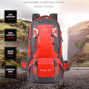 60L Waterproof Outdoor Hiking Backpack Camping Outdoor Trekking Bag(Red) V462-TO-29-07