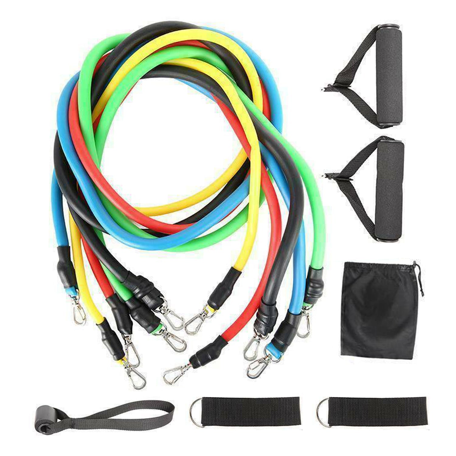 11Pcs/Set Pull Rope Belt Elastic Home Gym Fitness Exercise Resistance Band V462-TO-35-01