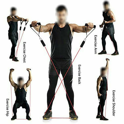 11Pcs/Set Pull Rope Belt Elastic Home Gym Fitness Exercise Resistance Band V462-TO-35-01